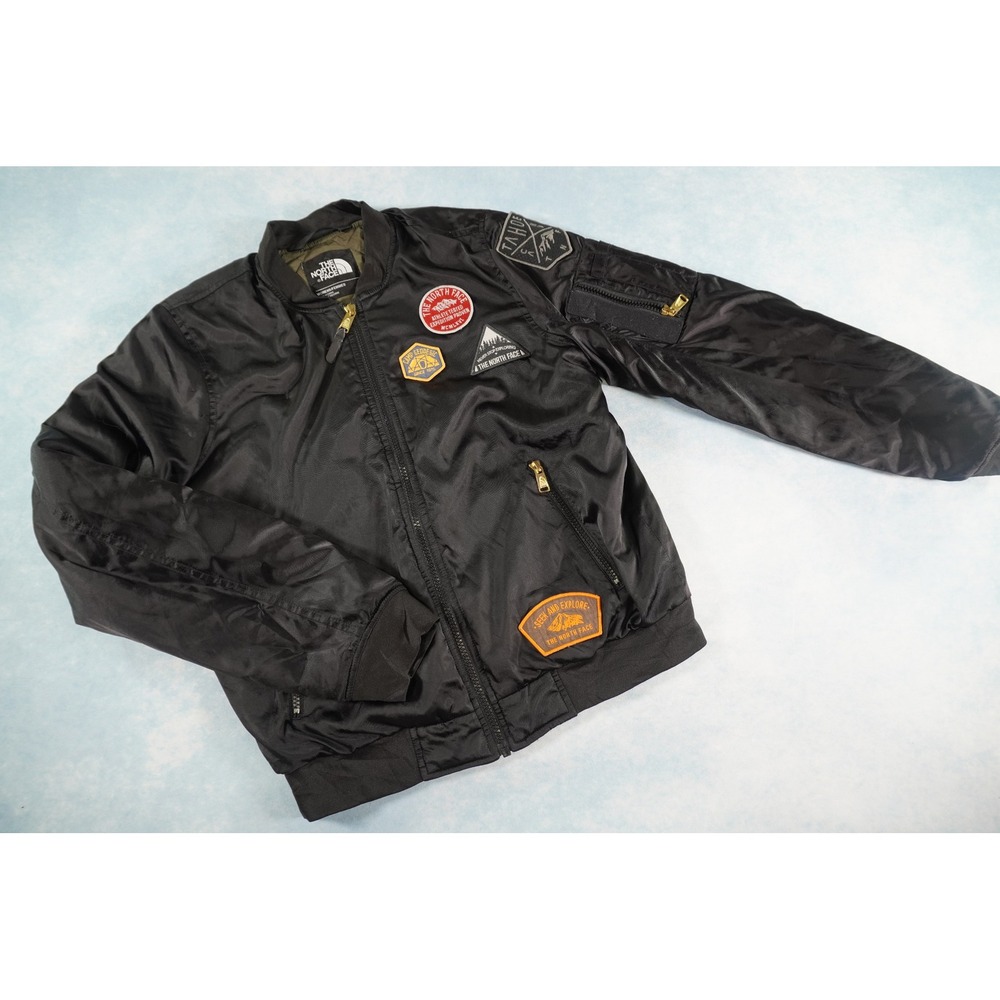 The North Face Barstol Bomber Jacket Womens S Black Insulated Quilted NF0A39ME